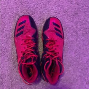 Adidas Original Red Dual Threat Basketball Shoes